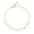 Gold Shell Pearl and Star Station Bracelet